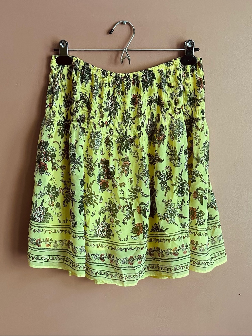 Max Studio Yellow Floral Mini Skirt - Picture 5 of 6